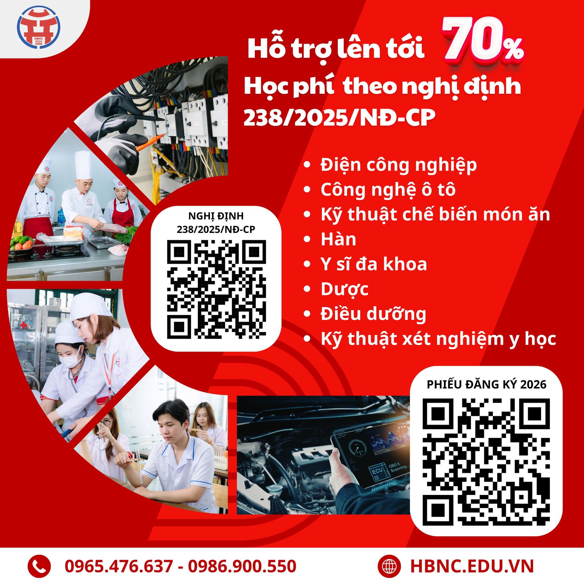 TUYỂN SINH TRUNG CẤP - CAO ĐẲNG CHÍNH QUY 2026
