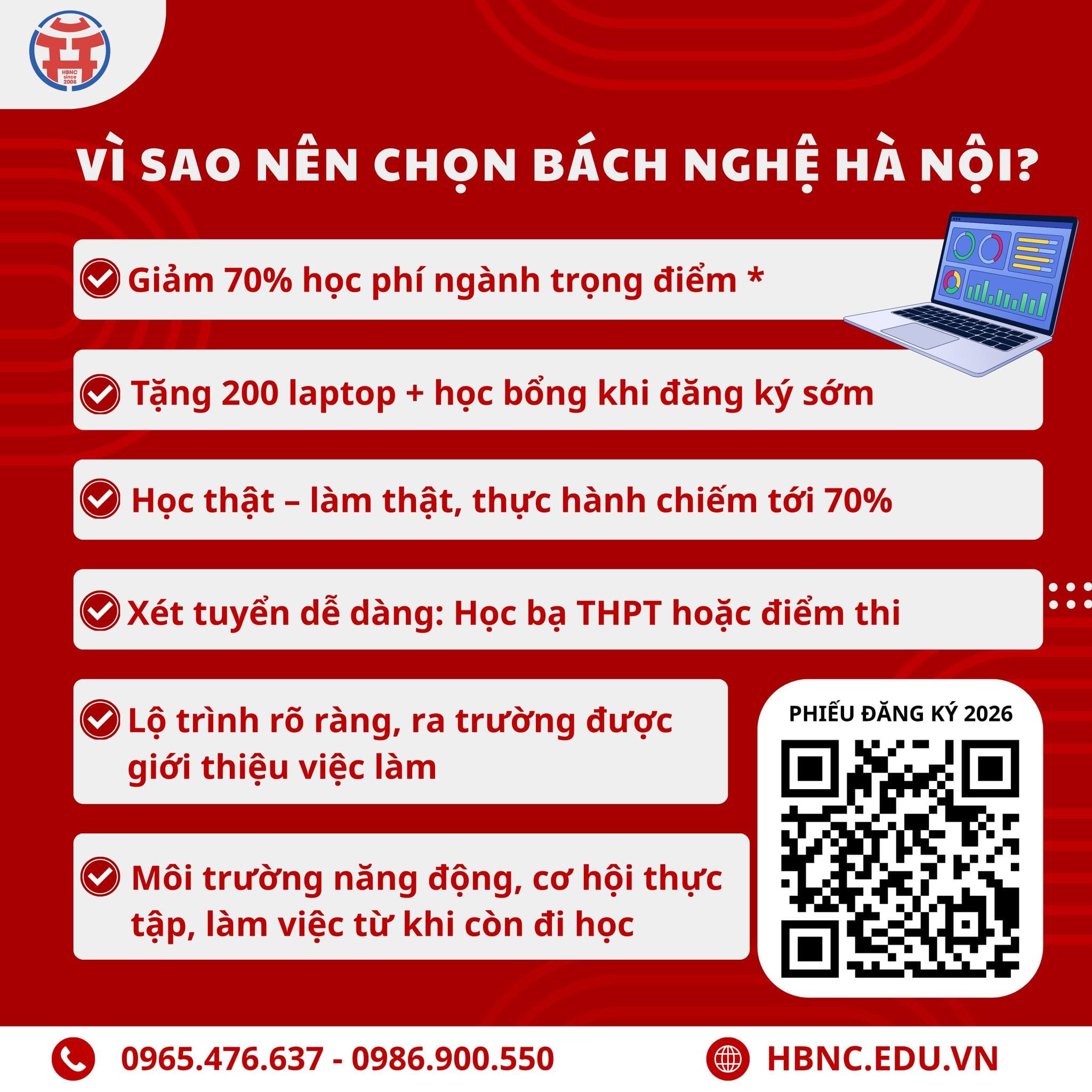 TUYỂN SINH TRUNG CẤP - CAO ĐẲNG CHÍNH QUY 2026
