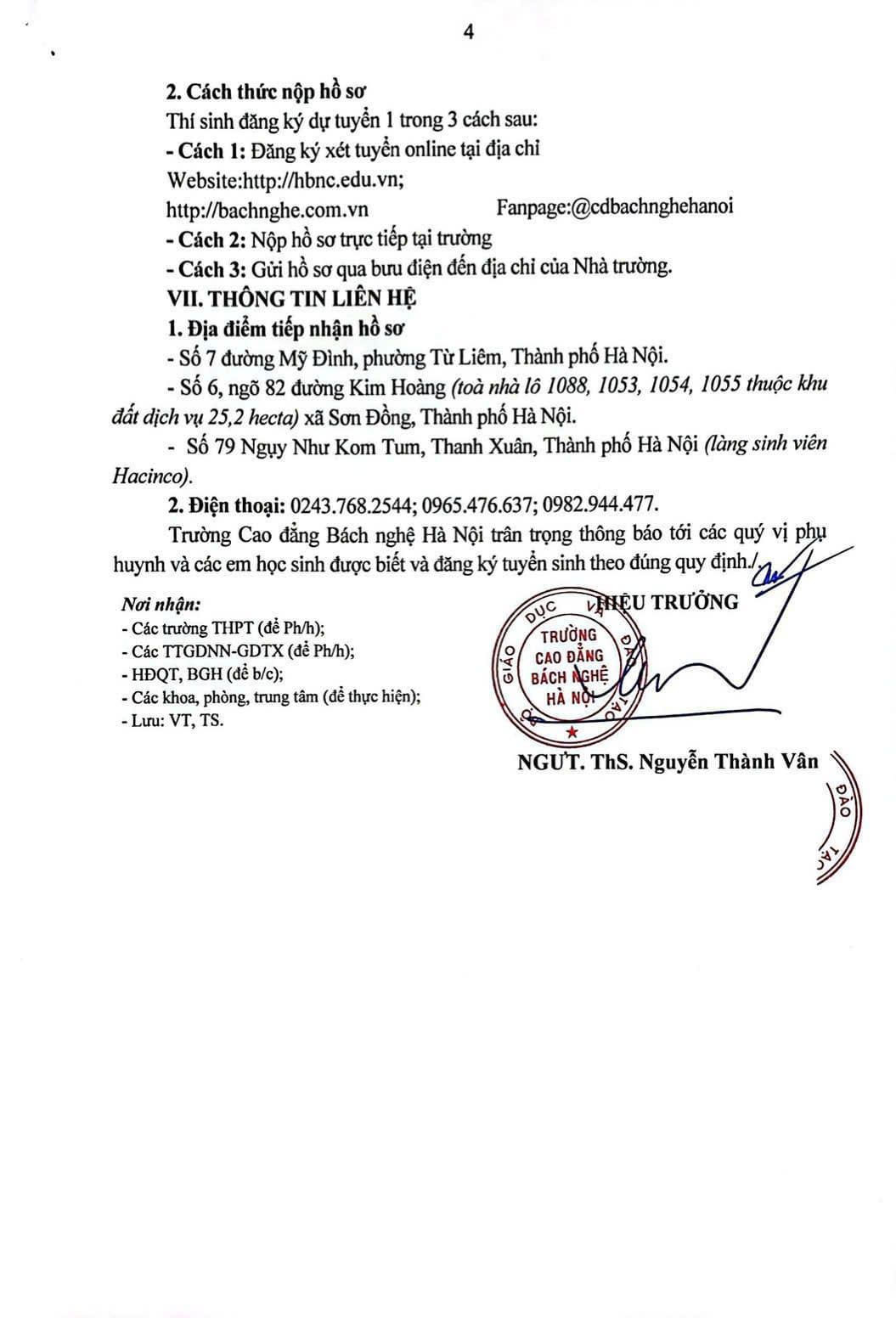 THÔNG BÁO TUYỂN SINH TRUNG CẤP - CAO ĐẲNG CHÍNH QUY 2026