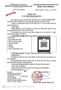 THÔNG BÁO CẬP NHẬT THÔNG TIN NGƯỜI HỌC