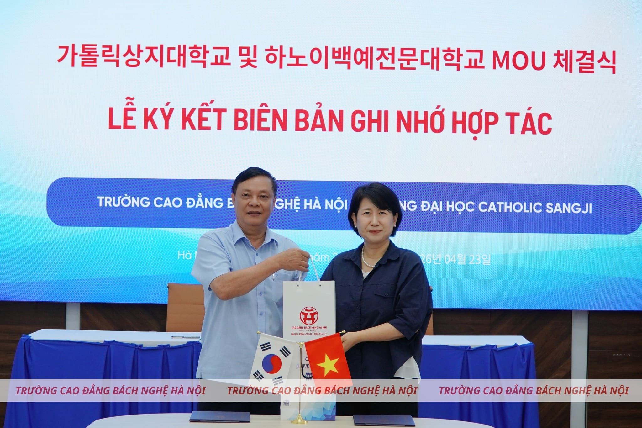 BÁCH NGHỆ HÀ NỘI KÝ KẾT HỢP TÁC CHIẾN LƯỢC CÙNG ĐẠI HỌC CATHOLIC SANGJI (HÀN QUỐC)