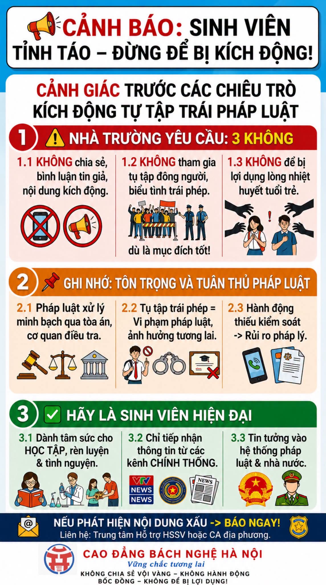 CẢnh BÁo Sinh ViÊn TỈnh TÁo ĐỪng ĐỂ BỊ KÍch ĐỘng
