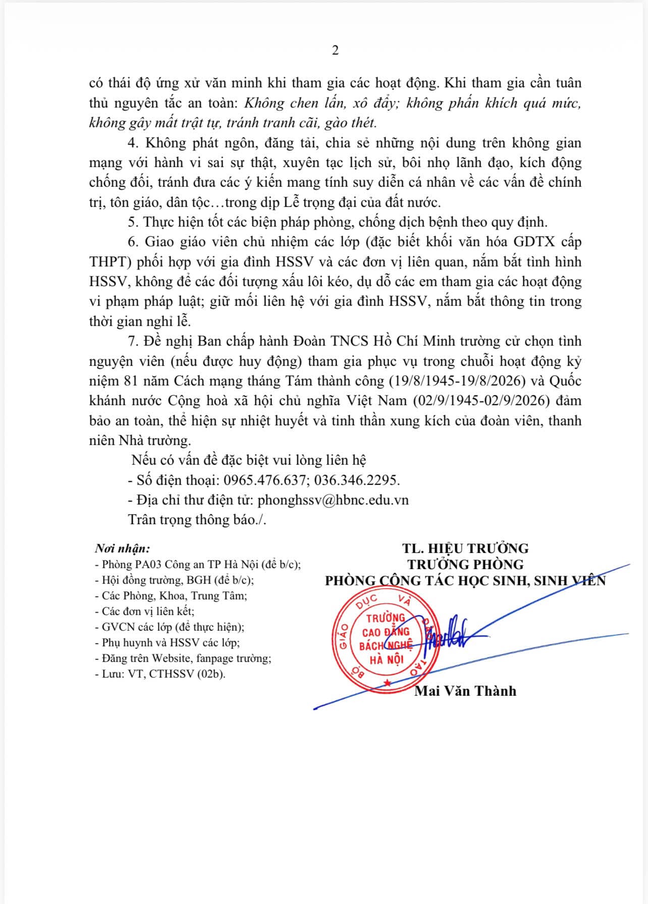Đảm Bảo An Toàn 2 Tháng 9 Quốc Khánh