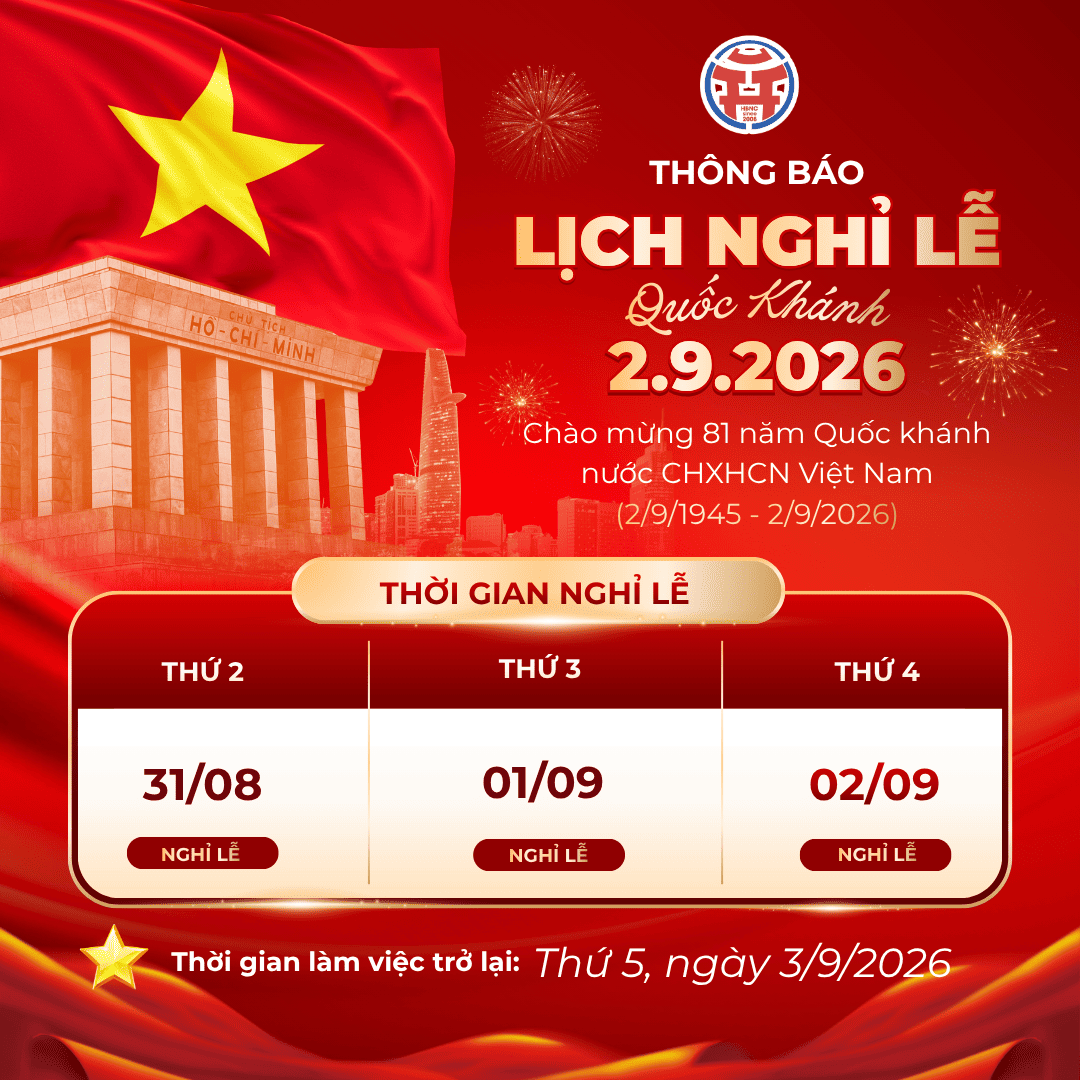 Thông Báo Nghỉ Lễ Quốc Khánh Việt Nam