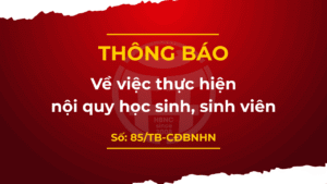 Thông Báo Thực Hiện Nội Quy Học Sinh Sinh Viên