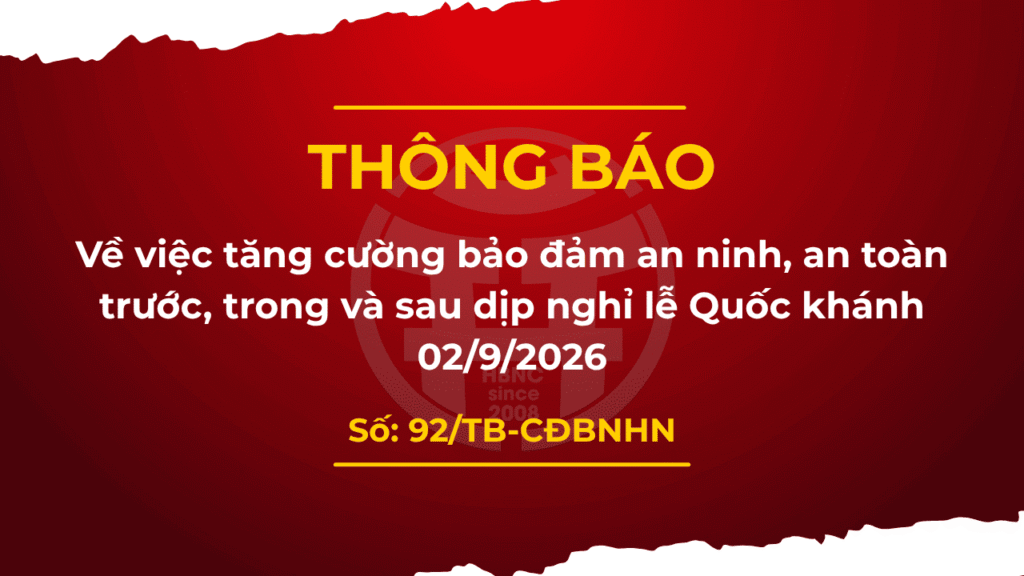 Bảo đảm An Ninh, An Toàn Trước, Trong Và Sau Dịp Nghỉ Lễ Quốc Khánh