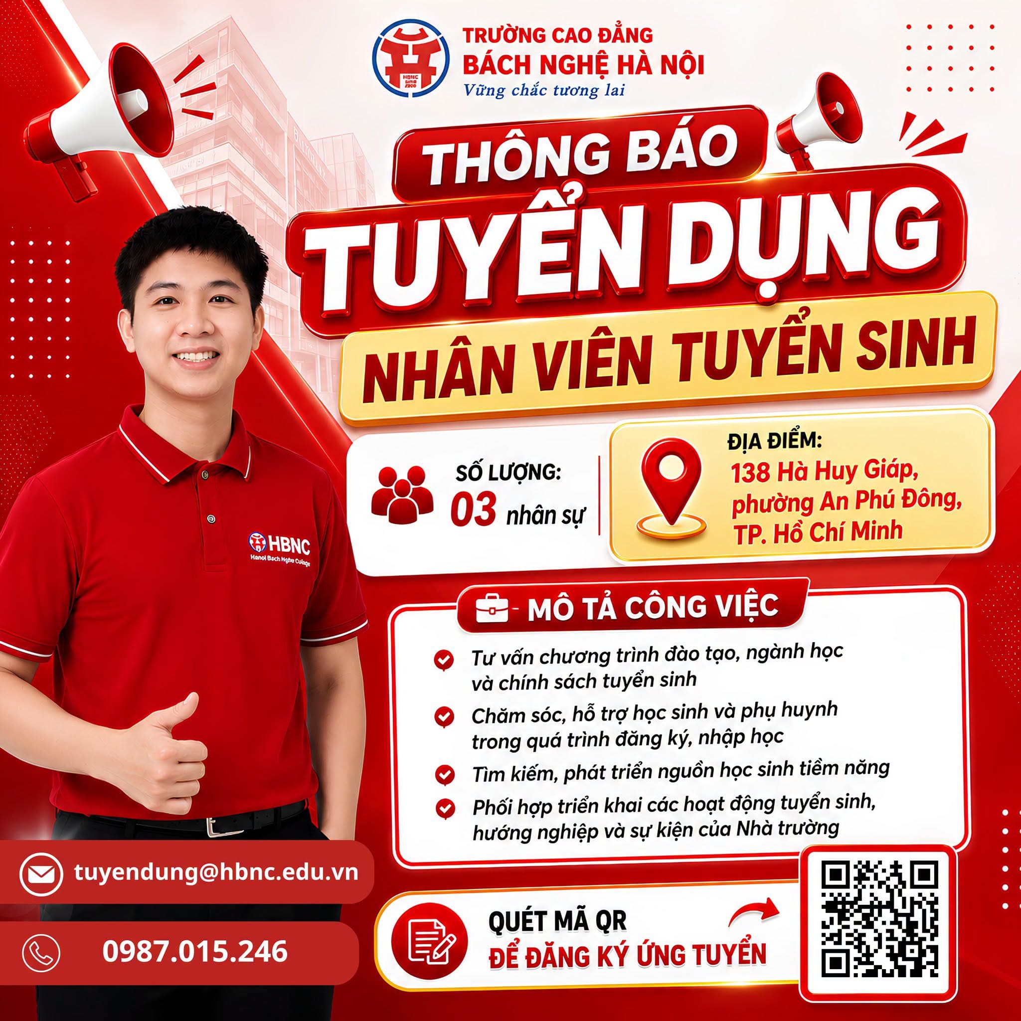 Tuyển Dụng Nhân Viên Tuyển Sinh