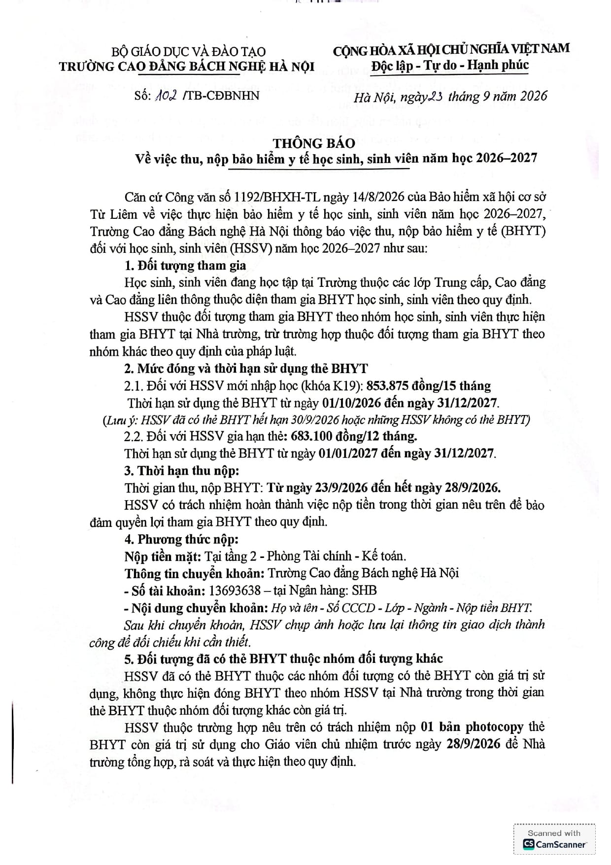 Thông Báo Thu Bhyt Hssv_page-0001