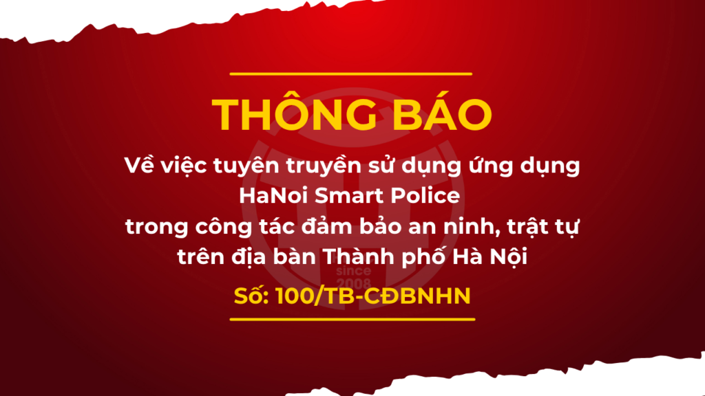 Sử Dụng ứng Dụng Hanoi Smart Police